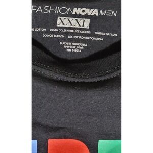 Fashion Nova Black 3x "Drippin" Graphic T-shirt Cotton Crew Neck Short Sleeve